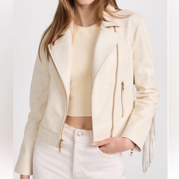 25. L’agence Kravitz Lamb Skin Leather Jacket - Picture 5 of 8
